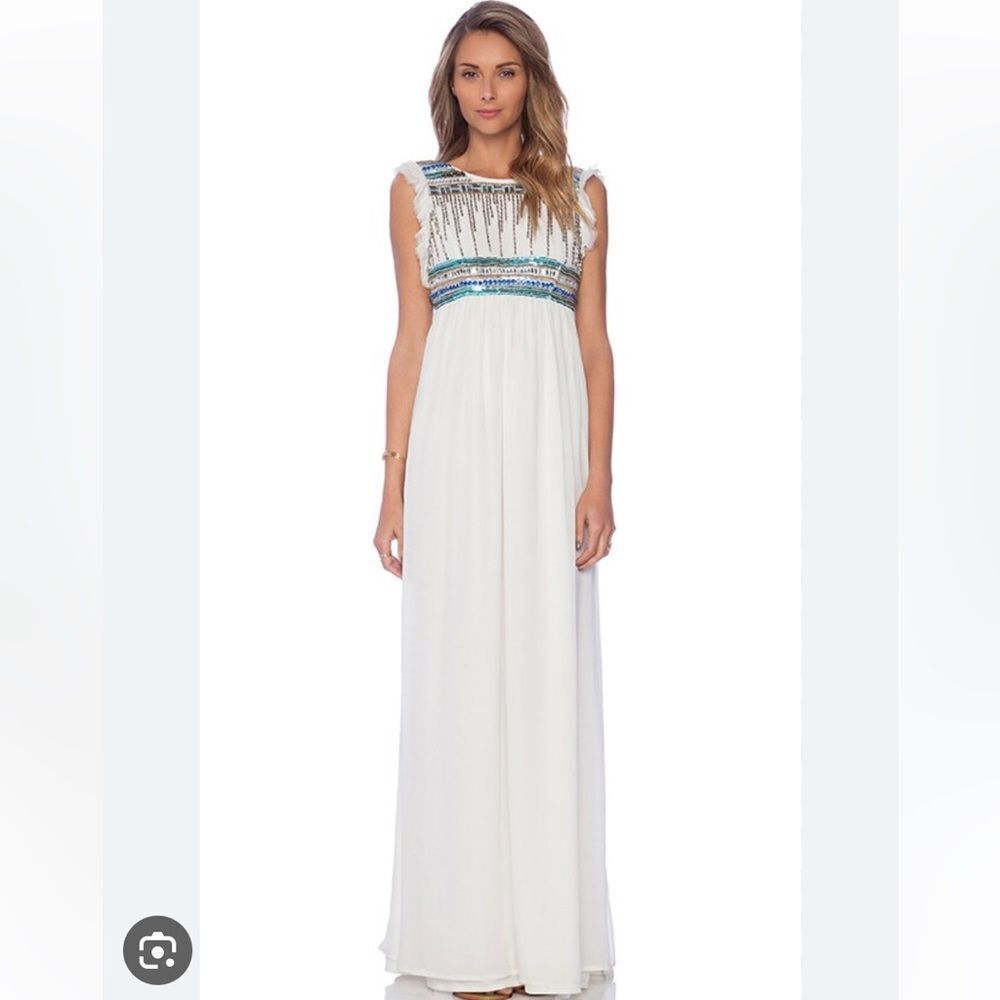 TULAROSA x REVOLVE Stella Dress in Ivory SIZE S NWOT Retail 278.00 BEADS IN TACT